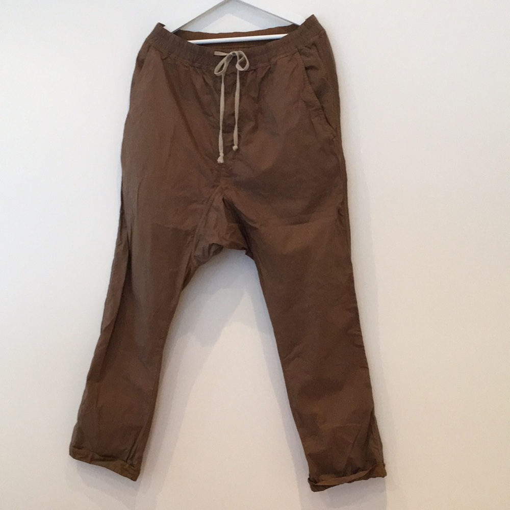 Rick Owens DRKSHDW drop Crotch Pants L (Mustard)